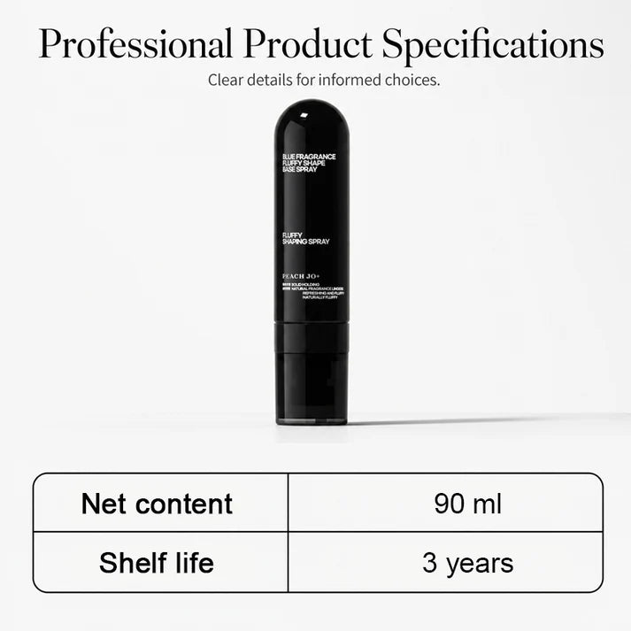 Zeooez Fluffy Hair Shaping Spray, Long Lasting Peach Scent Volumizing Hair Mist for All-Day Hold