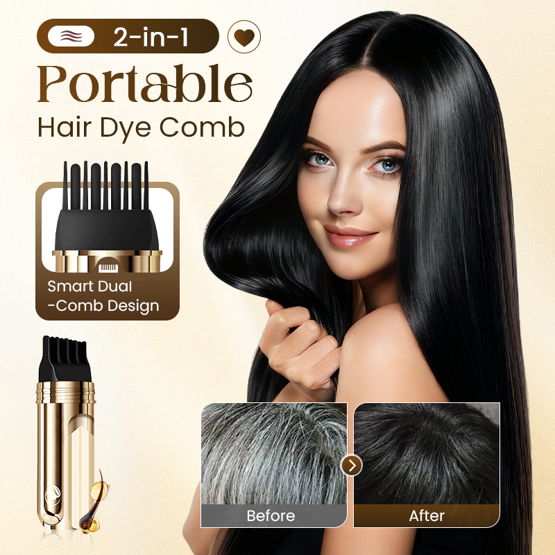 🔥Last Day Sale Buy 1 Get 1 Free⏰2-in-1 Convenient Hair Dye Comb For Gray Hair