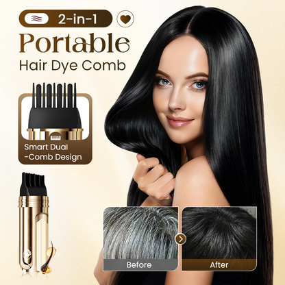 🔥Last Day Sale Buy 1 Get 1 Free⏰2-in-1 Convenient Hair Dye Comb For Gray Hair