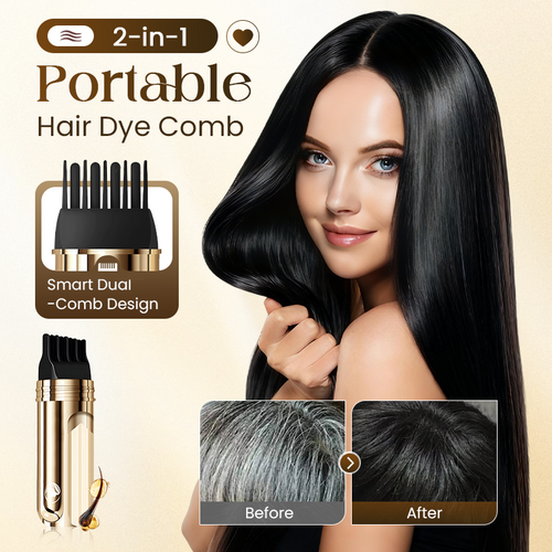 🔥Last Day Sale Buy 1 Get 1 Free⏰2-in-1 Convenient Hair Dye Comb For Gray Hair