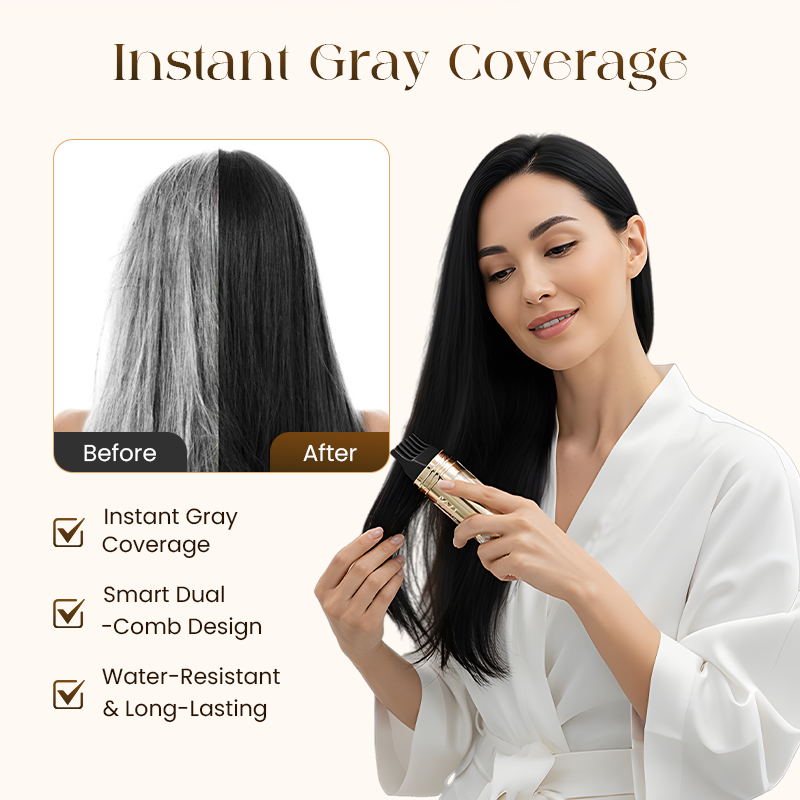 🔥Last Day Sale Buy 1 Get 1 Free⏰2-in-1 Convenient Hair Dye Comb For Gray Hair