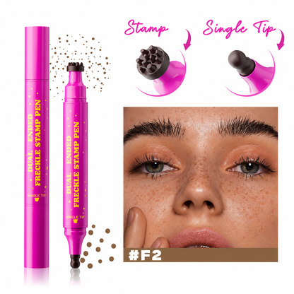 Zeooez Dual-Ended Freckle Stamp Pen – Waterproof Faux Freckle Makeup Marker for Natural, Realistic Looks