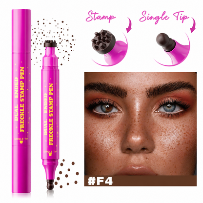 Zeooez Dual-Ended Freckle Stamp Pen – Waterproof Faux Freckle Makeup Marker for Natural, Realistic Looks