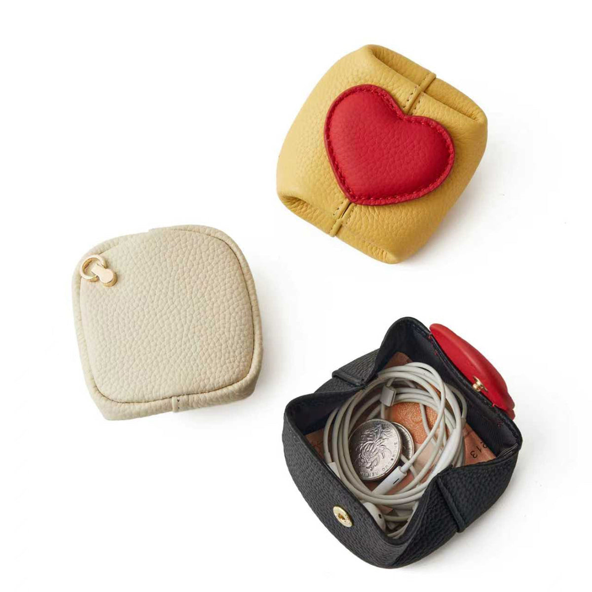❤️Mother's Day Pre-Sale Save 60% Off👛Top-Grain Leather Mini Wallet with a Hint of Heart💝