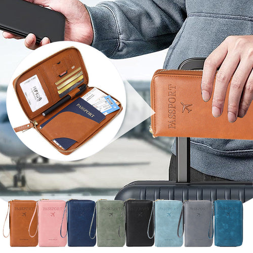 🧳2025 Tourism Must✈️Multifunctional RFID Passport Wallet