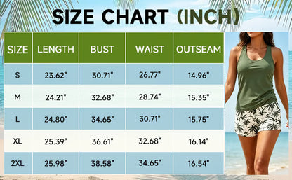 3 Piece Tankini with Shorts 🔥